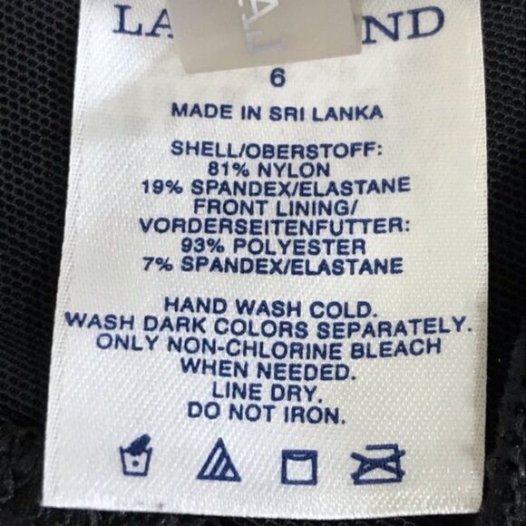 LANDS’ END Ribbed Bikini Top, Black Sz 6 NWOT - Picture 4 of 5